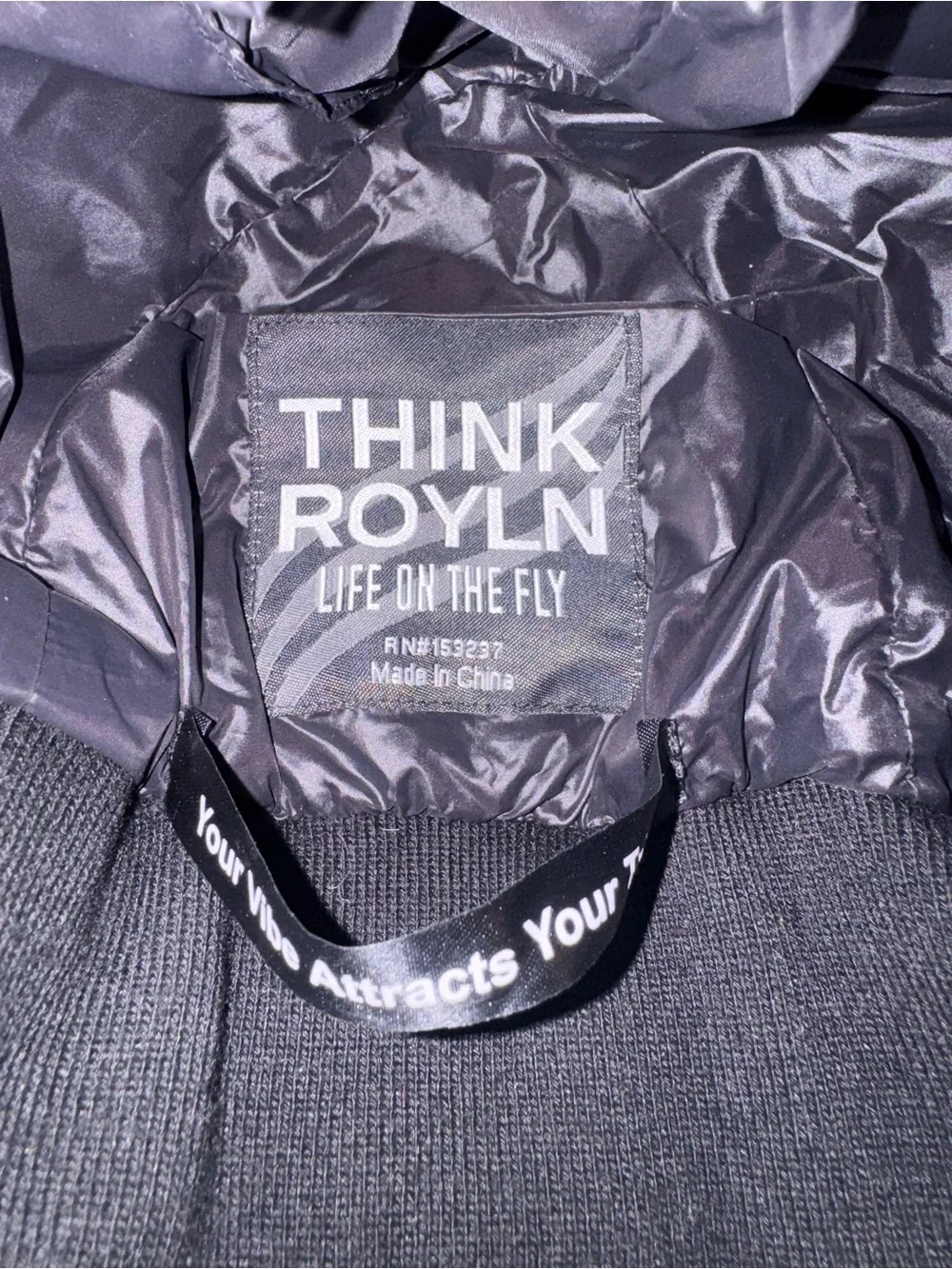 THINK ROYLN Downtown crown puffer beanie - ORIGINAL backwards label